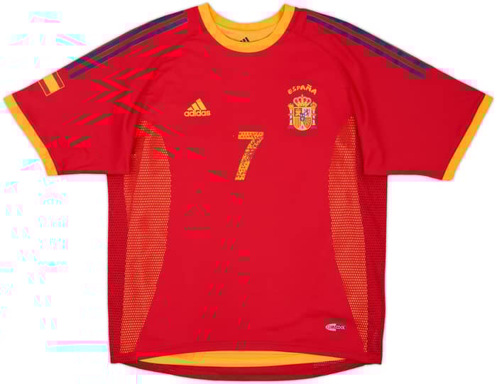 2002-04 Spain Player Issue Home Shirt Raul #7 - 5/10 - (L)