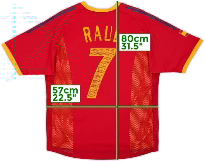 2002-04 Spain Player Issue Home Shirt Raul #7 - 5/10 - (L)