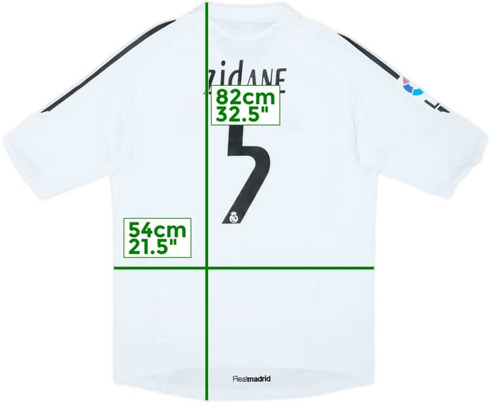 2005-06 Real Madrid Home Shirt Zidane #5 - 8/10 - (L)