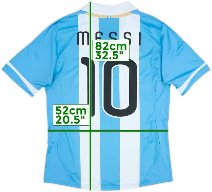 2011-13 Argentina Home Shirt Messi #10 - 9/10 - (L)