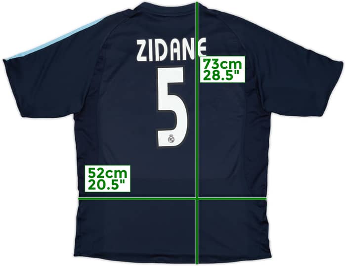 2003-04 Real Madrid Away Shirt Zidane #5 - 7/10 - (XL)