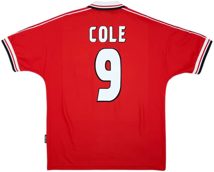 1998-00 Manchester United Home Shirt Cole #9 - 9/10 - (L)