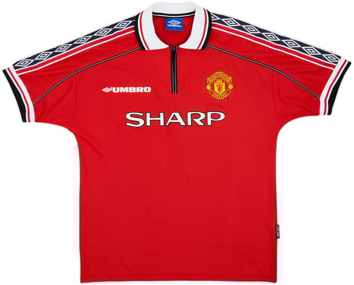 1998-00 Manchester United Home Shirt Cole #9 - 9/10 - (L)