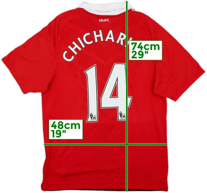 2010-11 Manchester United Home Shirt Chicharito #14 - 8/10 - (M)