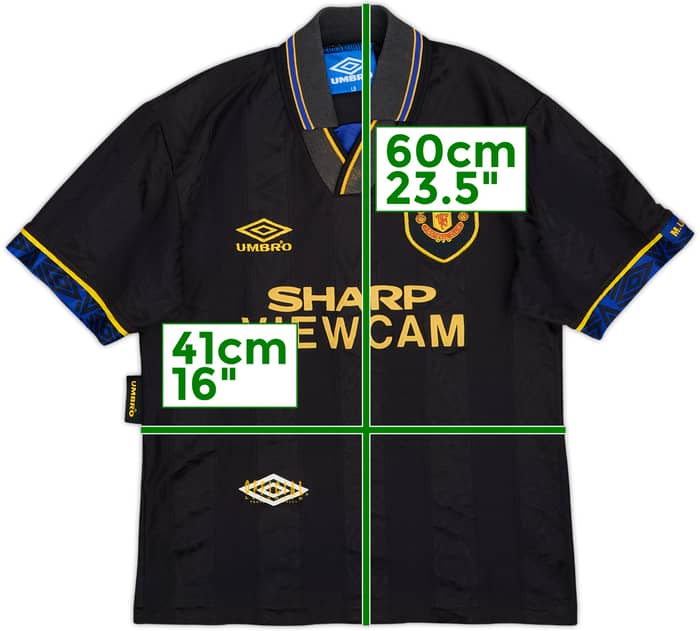 1993-95 Manchester United Away Shirt - 8/10 - (L.Boys)