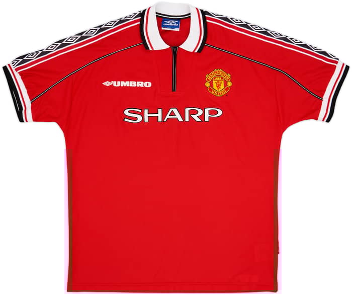 1998-00 Manchester United Home Shirt Beckham #7 - 7/10 - (XL)