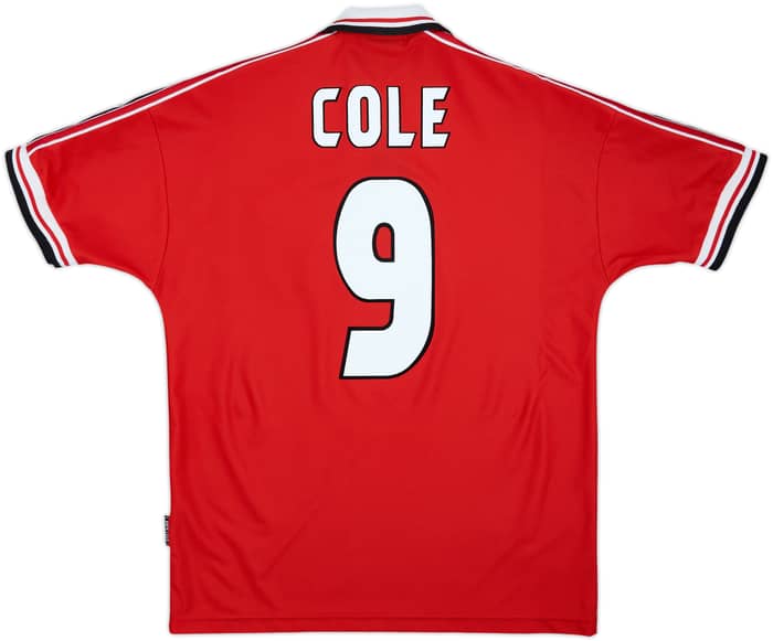 1998-00 Manchester United Home Shirt Cole #9 - 9/10 - (L)