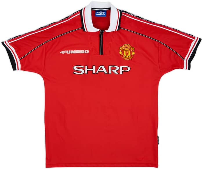 1998-00 Manchester United Home Shirt Cole #9 - 9/10 - (L)