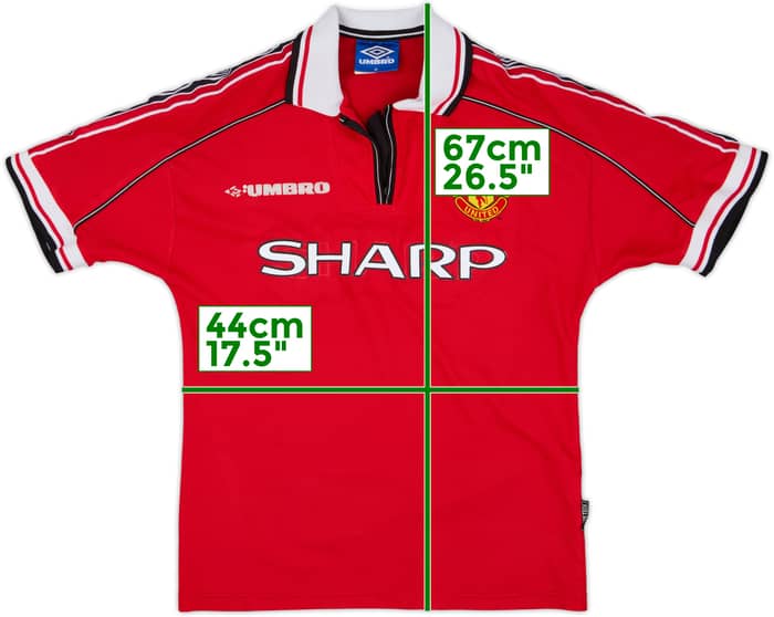 1998-00 Manchester United Home Shirt - 4/10 - (M)