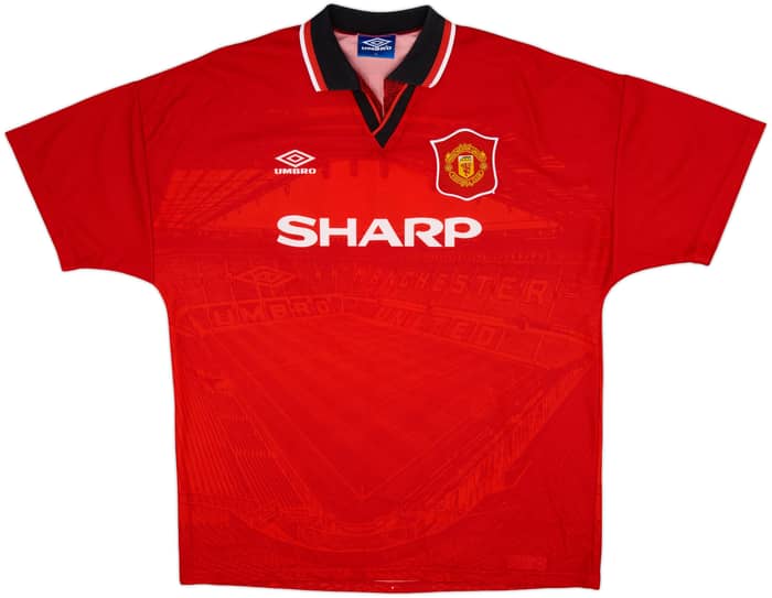 1994-96 Manchester United Home Shirt Cantona #7 - 8/10 - (XL)