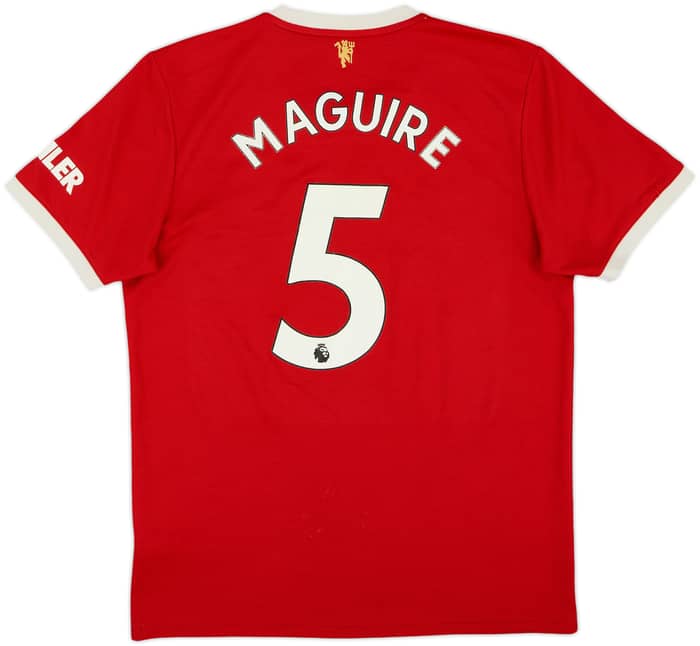 2021-22 Manchester United Home Shirt Maguire #5 - 5/10 - (L)