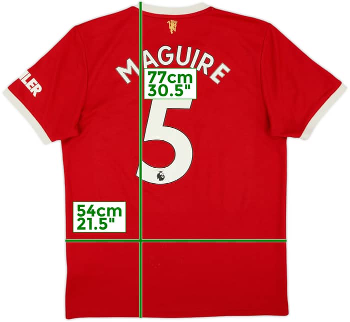 2021-22 Manchester United Home Shirt Maguire #5 - 5/10 - (L)
