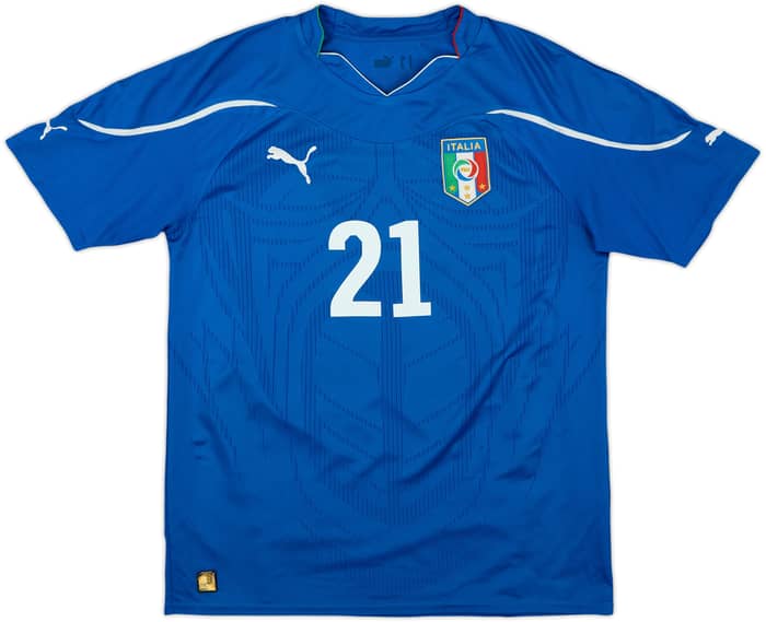 2010-12 Italy Home Shirt Pirlo #21 - 6/10 - (S)