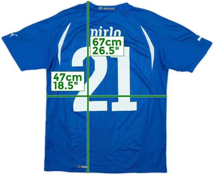 2010-12 Italy Home Shirt Pirlo #21 - 6/10 - (S)