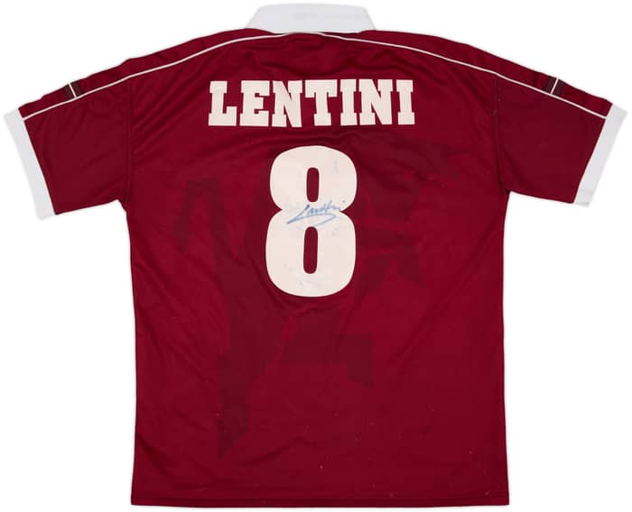1998-99 Torino Signed Home Shirt Lentini #8 - 6/10 - (L)