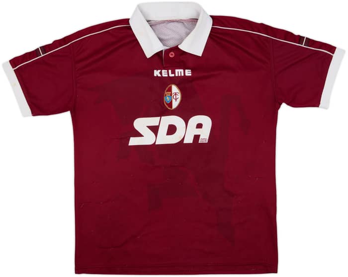 1998-99 Torino Signed Home Shirt Lentini #8 - 6/10 - (L)