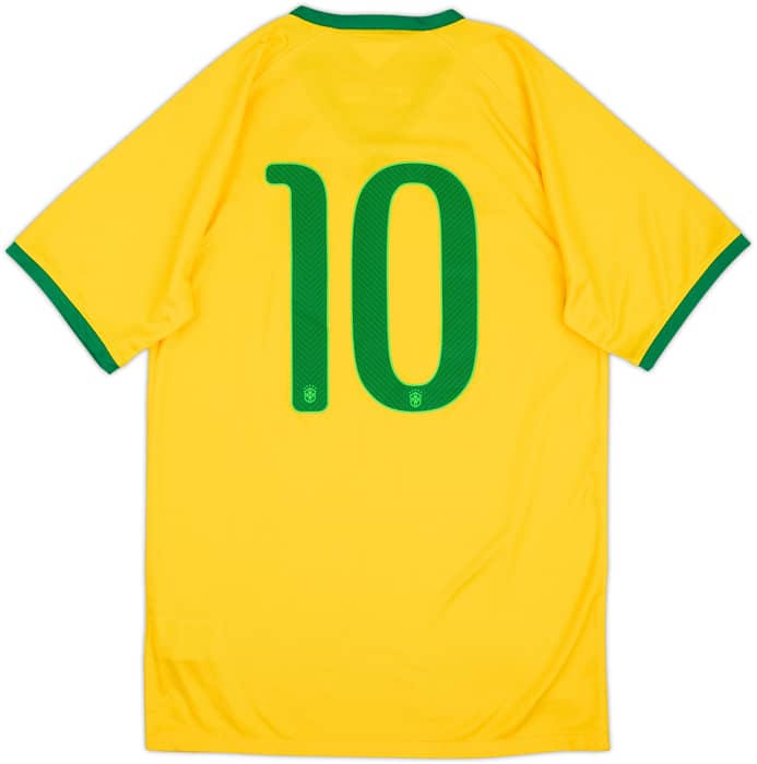2014-15 Brazil Home Shirt #10 - 8/10 - (S)