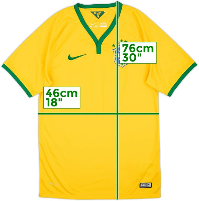 2014-15 Brazil Home Shirt #10 - 8/10 - (S)