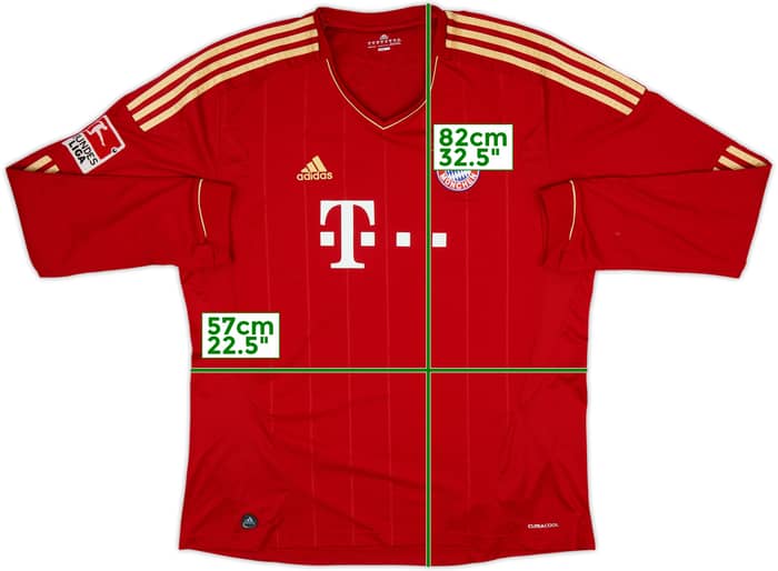 2011-13 Bayern Munich Home L/S Shirt - 5/10 - (XXL)