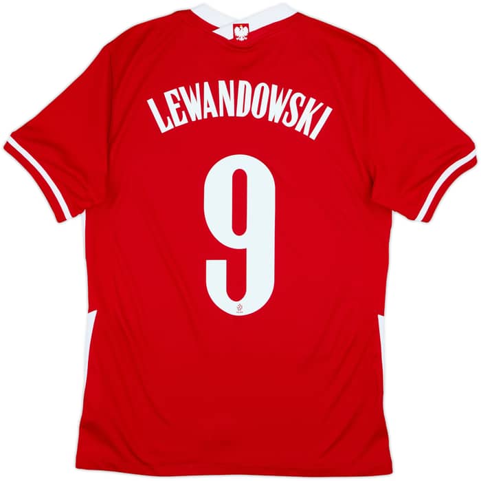 2020-21 Poland Away Shirt Lewandowski #9 - 10/10 - (S)