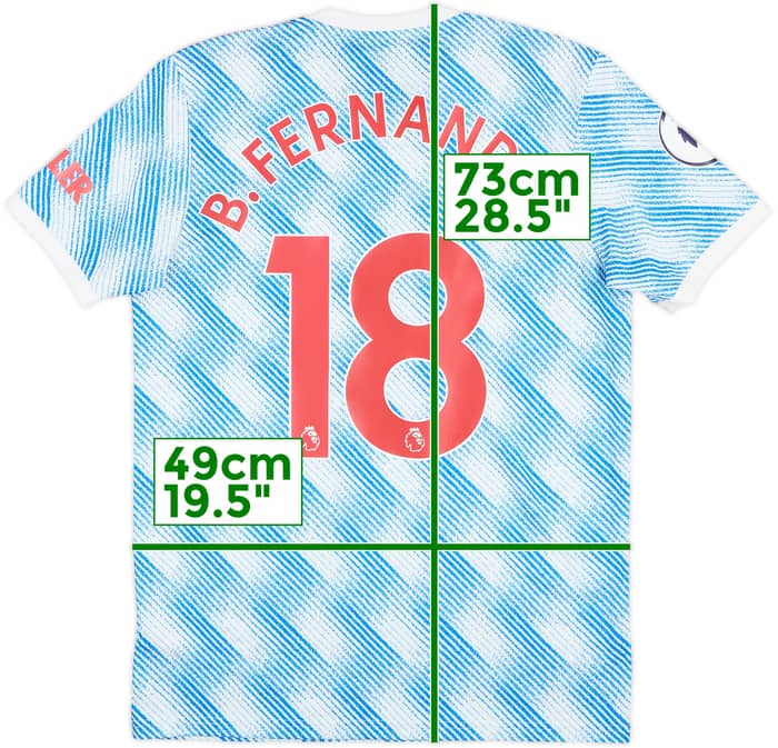 2021-22 Manchester United Away Shirt B.Fernandes #18 - 8/10 - (M)