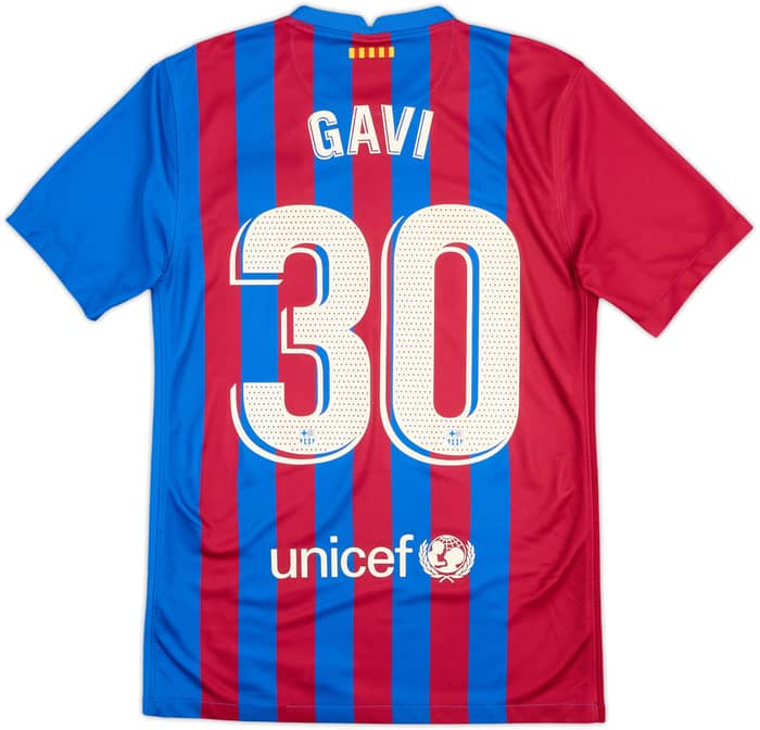2021-22 Barcelona Home Shirt Gavi #30 - 9/10 - (S)