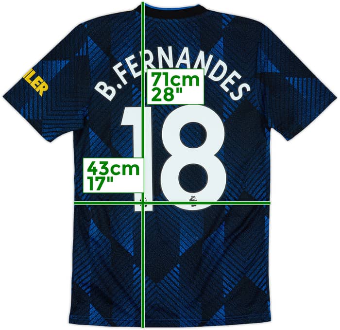 2021-22 Manchester United Third Shirt B.Fernandes #18 - 10/10 - (XS)