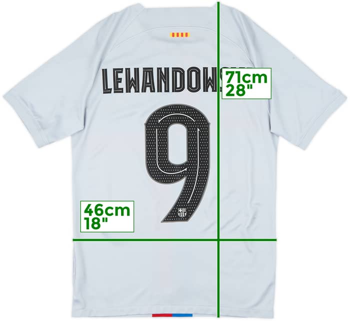 2022-23 Barcelona Third Shirt Lewandowski #9 - 8/10 - (S)