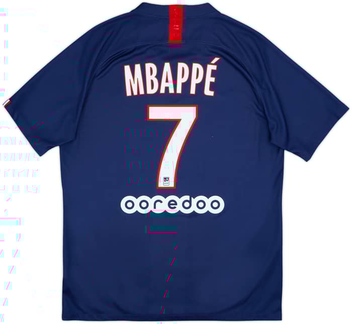 2019-20 Paris Saint-Germain Home Shirt Mbappe #7 - 8/10 - (L)