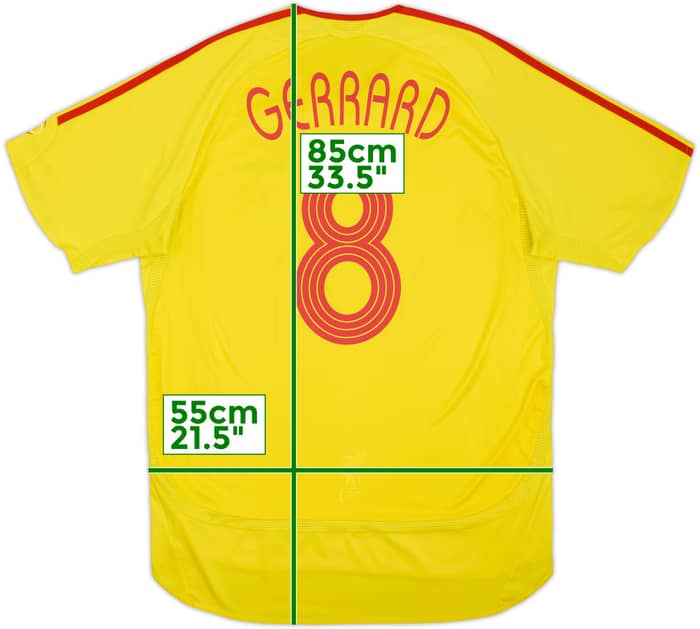 2006-07 Liverpool Visitante Camiseta Gerrard #8 - 6/10 - (XL)