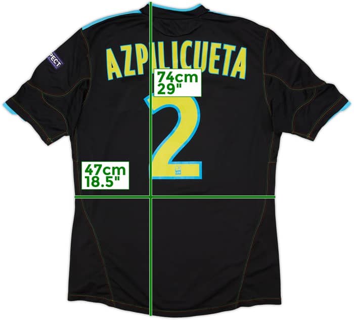 2010-11 Olympique Marseille Third Shirt Azpilicueta #2 - 7/10 - (L)