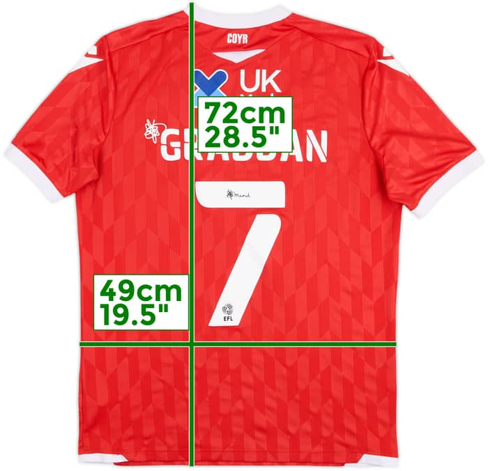 2020-21 Nottingham Forest Home Shirt Grabban #7 - 8/10 - (M)