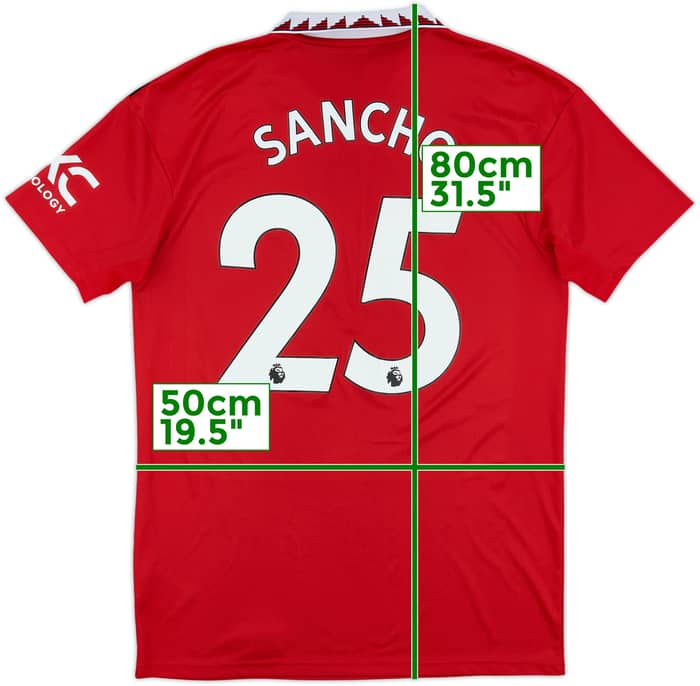 2022-23 Manchester United Home Shirt Sancho #25 - 10/10 - (M)