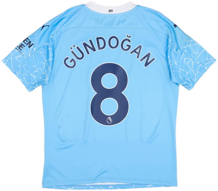 2020-21 Manchester City Home Shirt Gundogan #8 - 8/10 - (M)