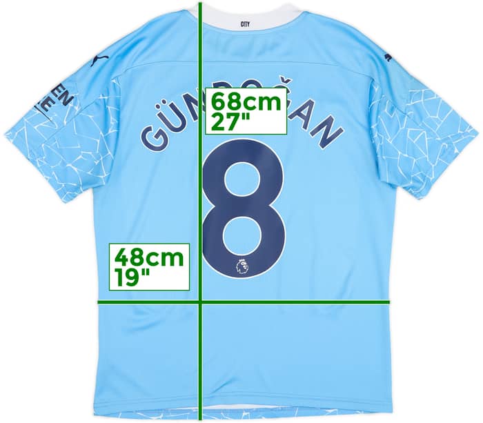 2020-21 Manchester City Home Shirt Gundogan #8 - 8/10 - (M)