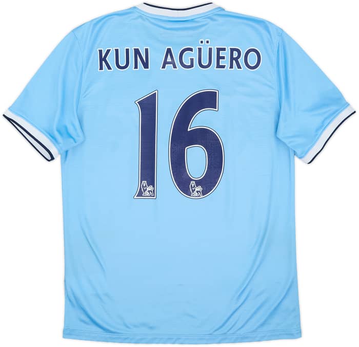 2013-14 Manchester City Home Shirt Kun Aguero #16 - 8/10 - (M)