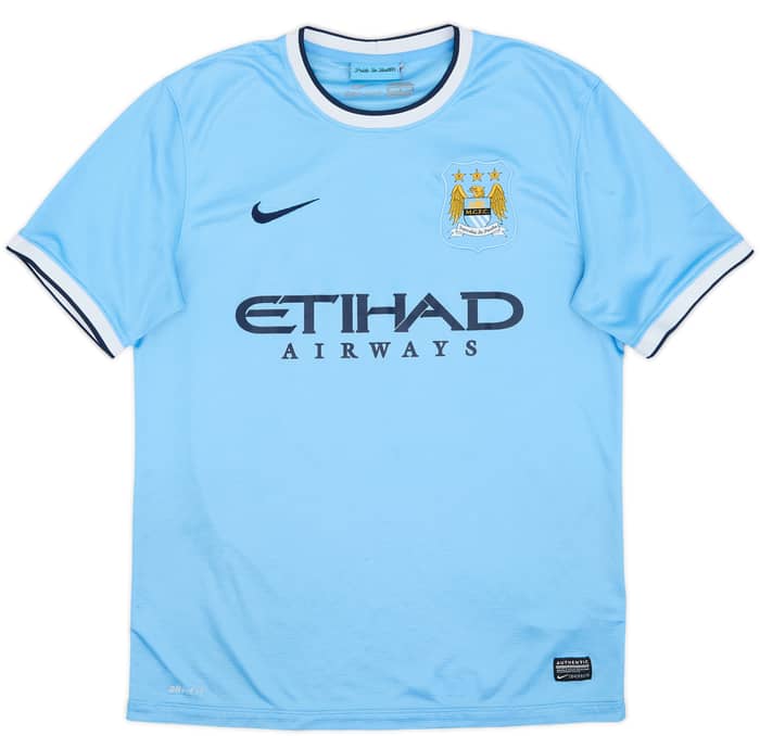 2013-14 Manchester City Home Shirt Kun Aguero #16 - 8/10 - (M)