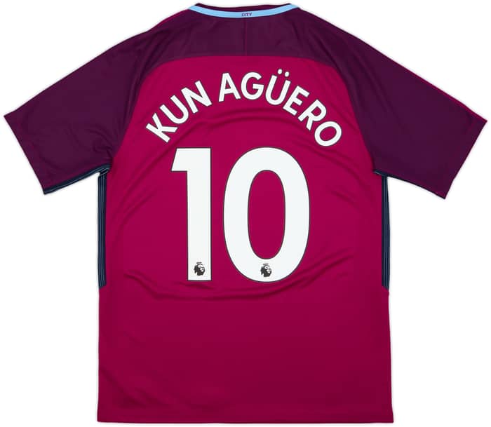 2017-18 Manchester City Away Shirt Kun Aguero #10 - 10/10 - (M)