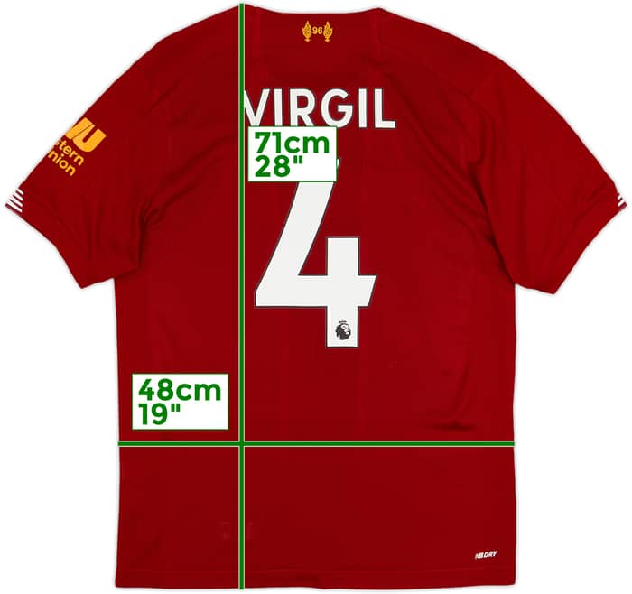 2019-20 Liverpool Home Shirt Virgil #4 - 6/10 - (S)