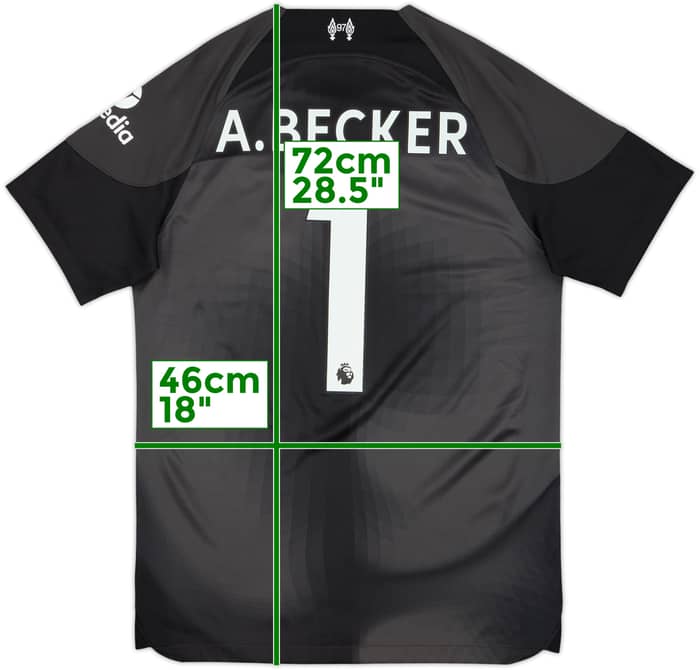 2022-23 Liverpool GK Shirt A.Becker #1 - 9/10 - (S)