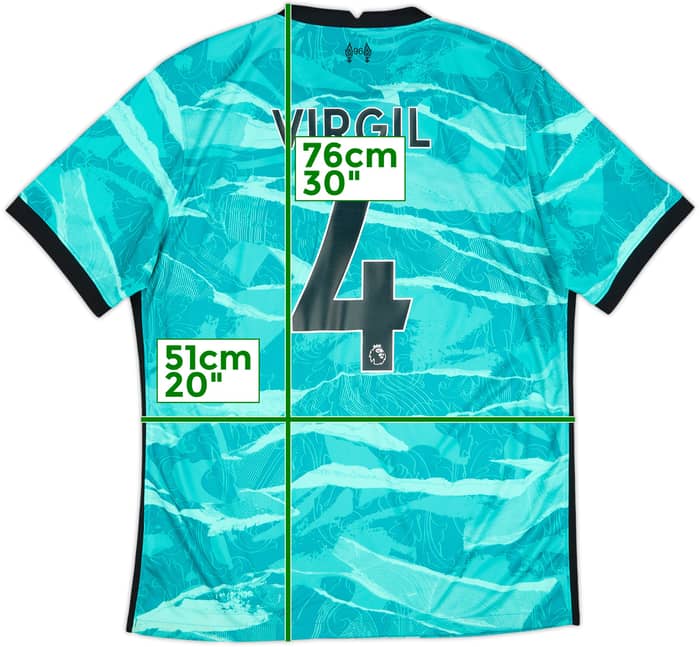 2020-21 Liverpool Camiseta Visitante Virgil #4 - 9/10 - (L)