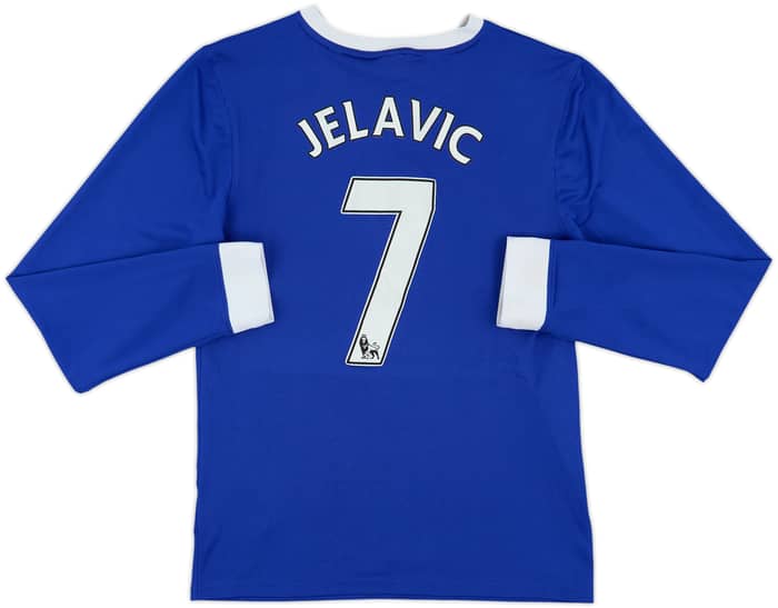 2012-13 Everton Home L/S Shirt Jelavic #7 - 7/10 - (S)