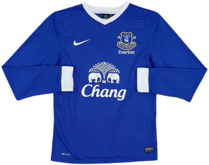 2012-13 Everton Home L/S Shirt Jelavic #7 - 7/10 - (S)