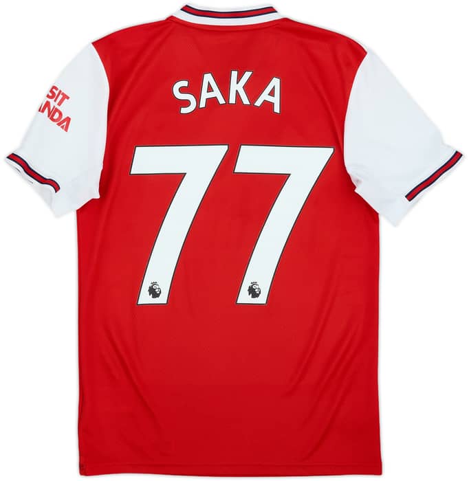 2019-20 Arsenal Home Shirt Saka #77 - 9/10 - (XS)