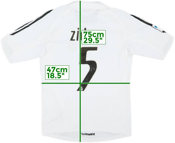 2005-06 Real Madrid Home Shirt Zidane #5 - 6/10 - (S)