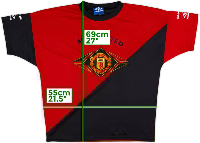 1994-96 Manchester United Umbro Training Shirt - 6/10 - (L)