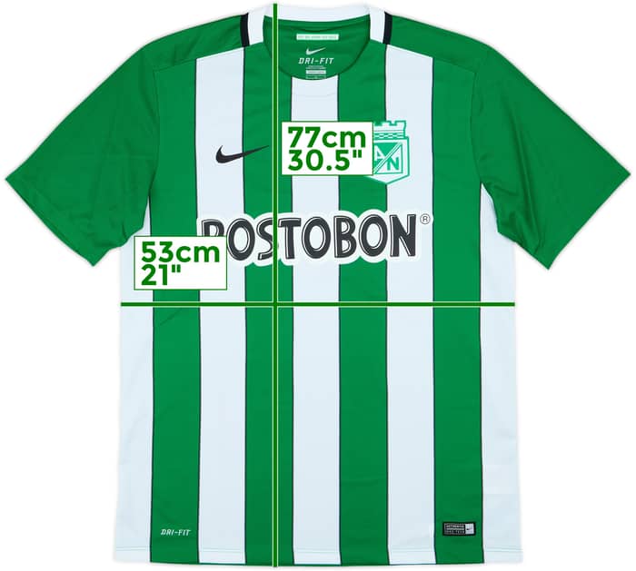 2015-16 Atletico Nacional Home Shirt - 9/10 - (L)
