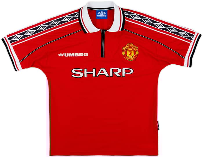 1998-00 Manchester United Home Shirt Stam #6 - 8/10 - (Y)