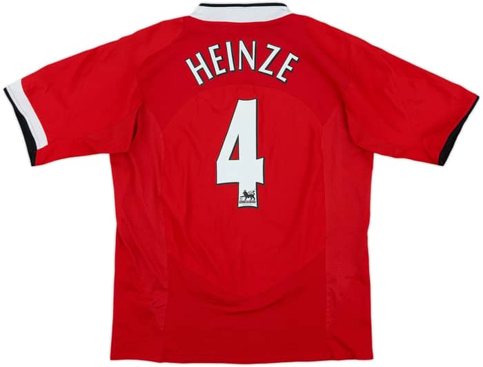 2004-06 Manchester United Home Shirt Heinze #4 - 9/10 - (L)