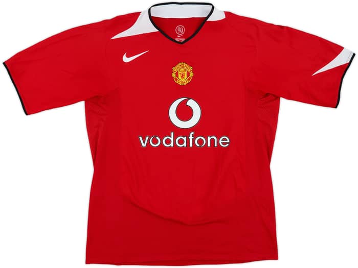 2004-06 Manchester United Home Shirt Heinze #4 - 9/10 - (L)